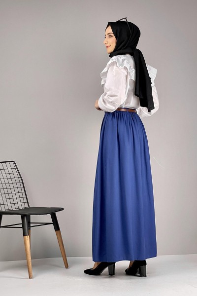 Moda Çizgi Skirt - Thumbnail