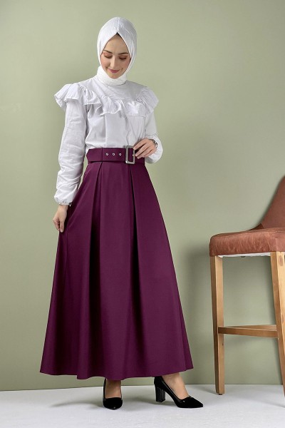 Moda Çizgi - تنورة مخططة للأزياء