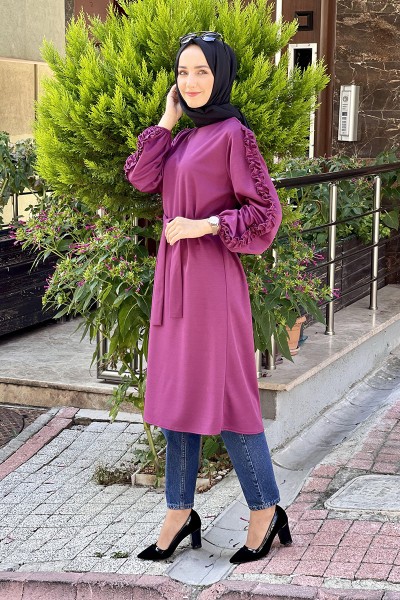 Moda Çizgi - Moda Çizgi Desenli Tunik