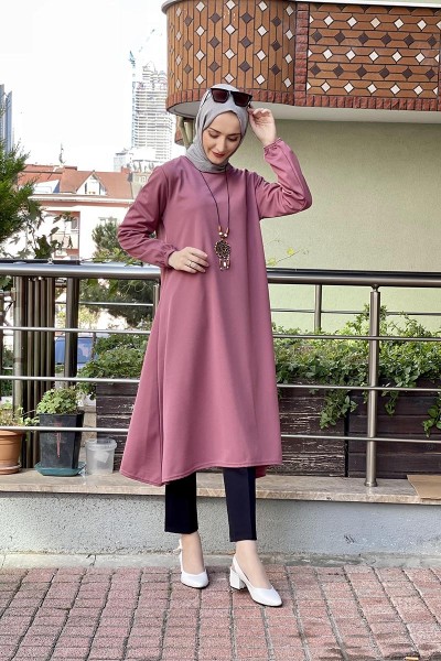 Moda Çizgi - Moda Çizgi Desenli Tunik