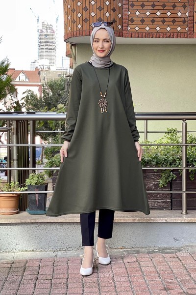 Moda Çizgi - Moda Çizgi Desenli Tunik