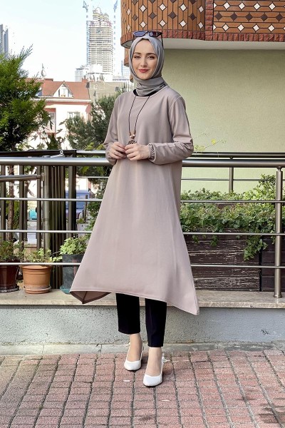 Moda Çizgi - Moda Çizgi Desenli Tunik