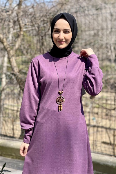 Moda Çizgi - Moda Çizgi Desenli Tunik