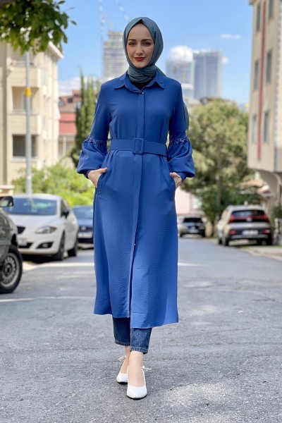 Moda Çizgi - Moda Çizgi Desenli Tunik