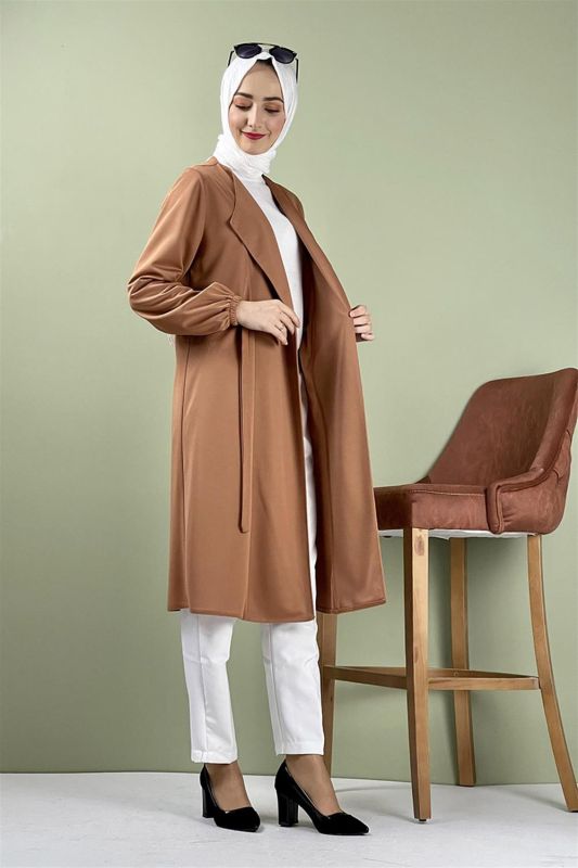 Kuşak Detaylı Kimono TABA - 1