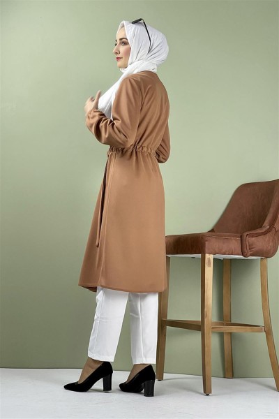 Kuşak Detaylı Kimono TABA - Thumbnail