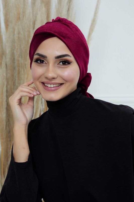 Kuşaklı Kadife Bone,B-31K Vişne Çürüğü - 1