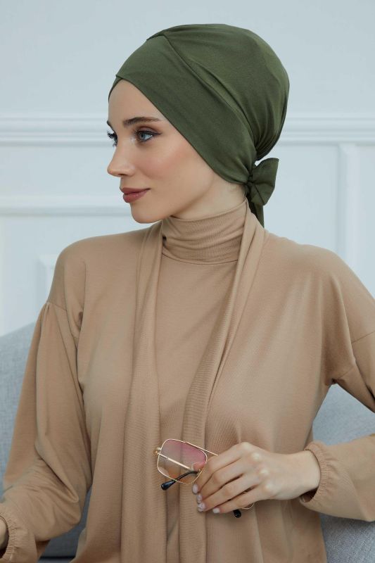 Kuşaklı Penye Bone,B-31 Haki Yeşili - 2