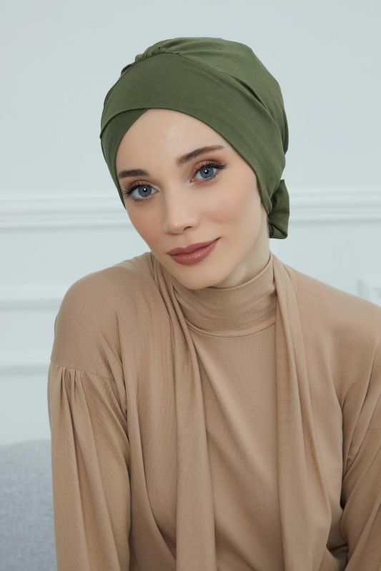 Kuşaklı Penye Bone,B-31 Haki Yeşili - 6