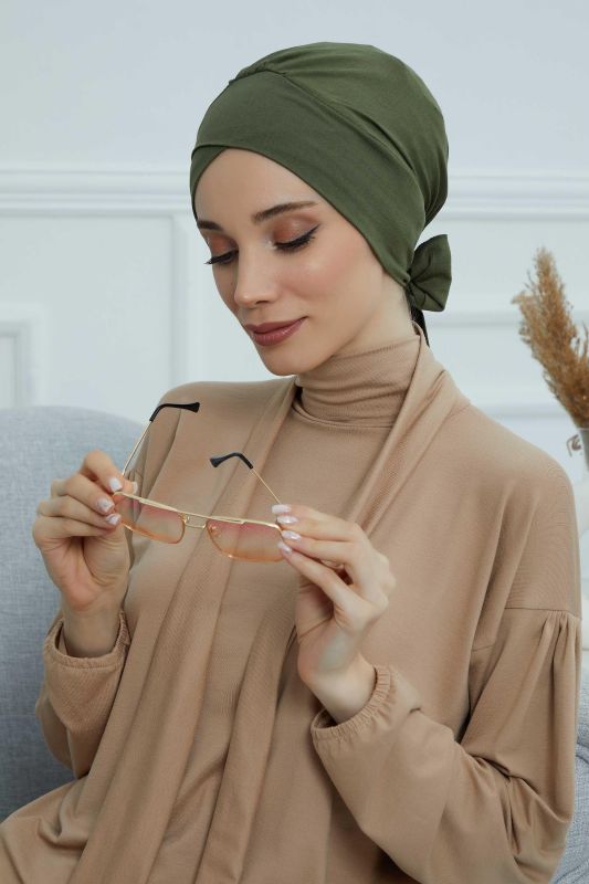 Kuşaklı Penye Bone,B-31 Haki Yeşili - 7