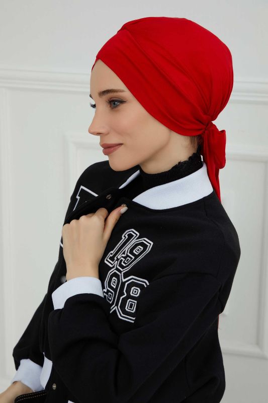 Kuşaklı Penye Bone,B-31 Kırmızı - 2