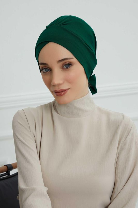 Kuşaklı Penye Bone,B-31 Koyu Yeşil - 1