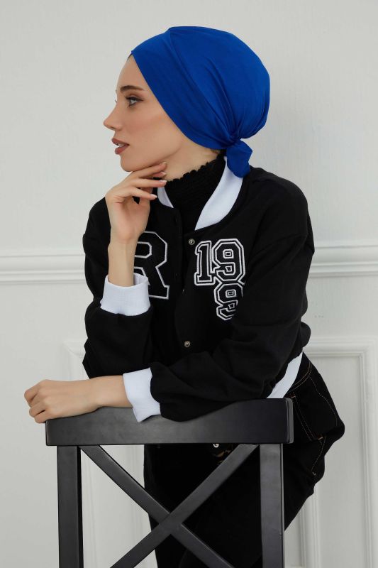 Kuşaklı Penye Bone,B-31 Saks Mavisi - 3