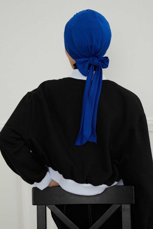 Kuşaklı Penye Bone,B-31 Saks Mavisi - 6