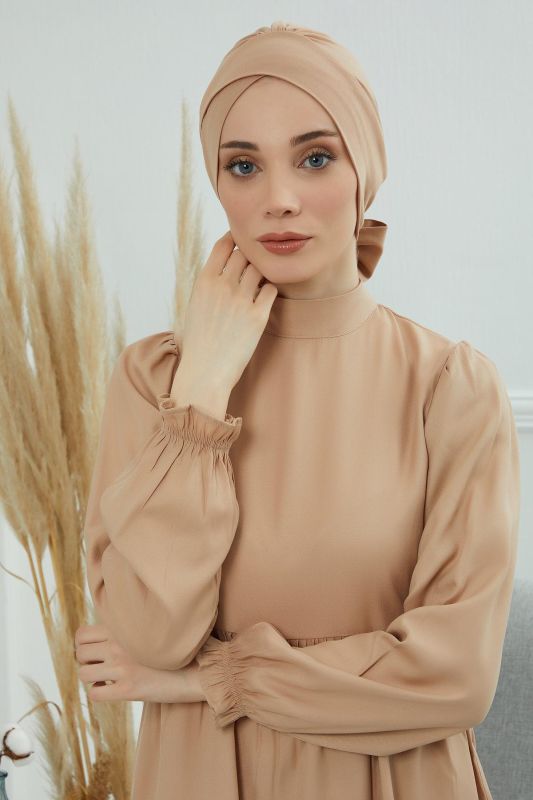 Kuşaklı Penye Bone,B-31 Sütlü Kahve - 1