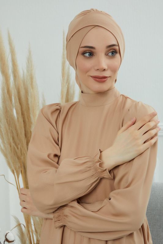 Kuşaklı Penye Bone,B-31 Sütlü Kahve - 2