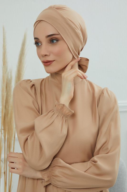 Kuşaklı Penye Bone,B-31 Sütlü Kahve - 3