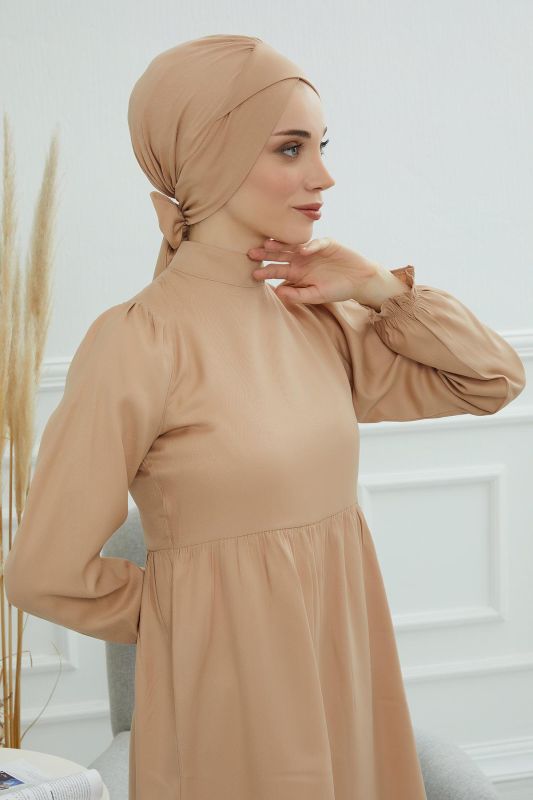Kuşaklı Penye Bone,B-31 Sütlü Kahve - 4