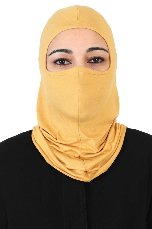 بونيه قطن ممشط مقنع، TB-2 أصفر خردل - 1