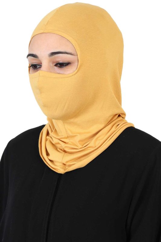 بونيه قطن ممشط مقنع، TB-2 أصفر خردل - 2