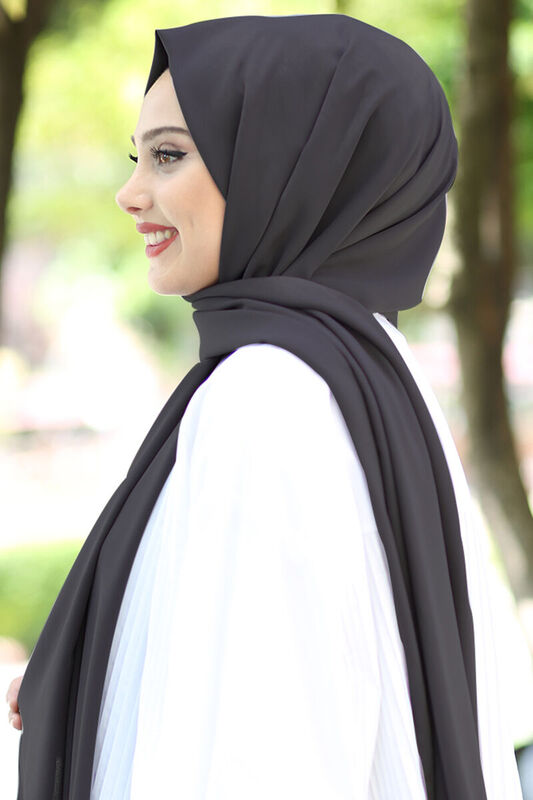 Medina Silk Shawl Anthracite - 2
