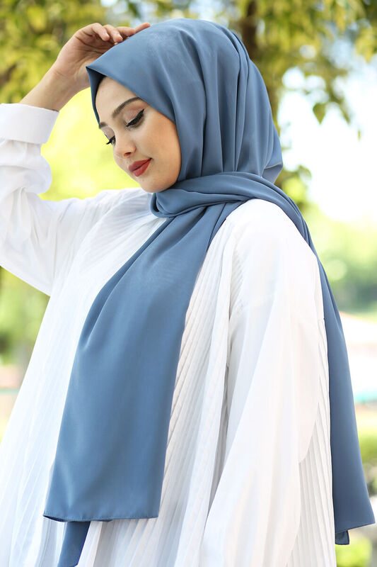 Medina Silk Shawl Indigo - 2