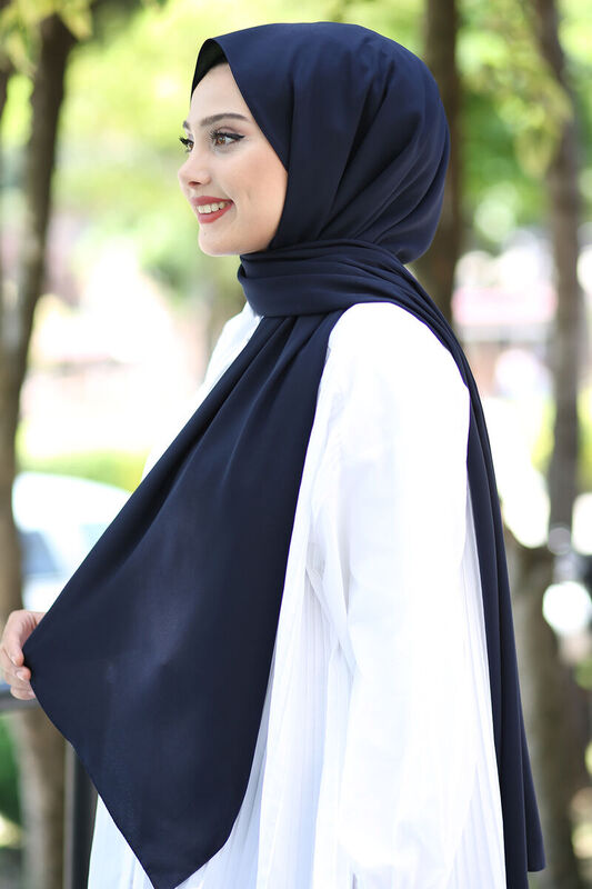 Medine İpeği Şal Lacivert - 2