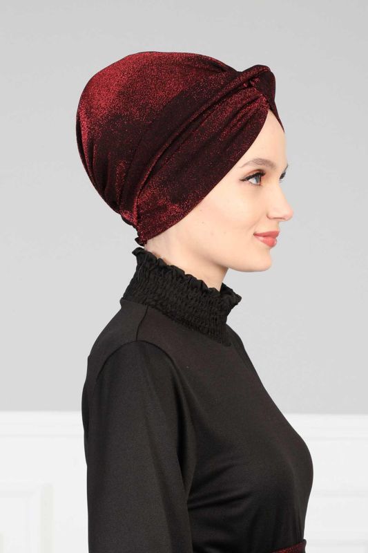 Mihrace Bone Simli,B-4SIM Bordo - 3