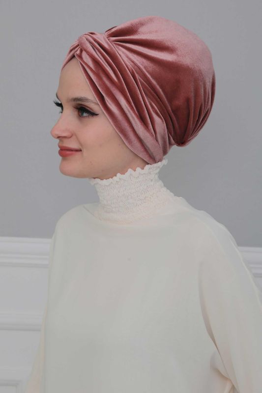 Maharaja Velvet Bonnet, B-4K Dusty Rose - 2