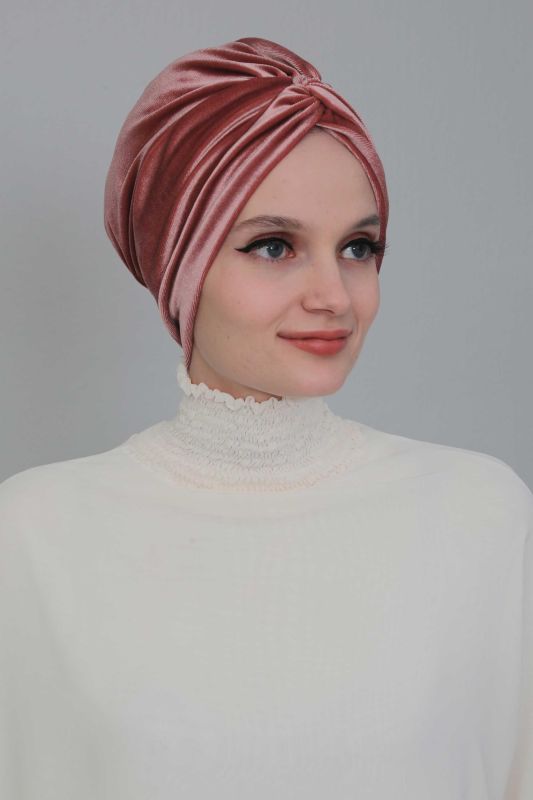 Maharaja Velvet Bonnet, B-4K Dusty Rose - 3