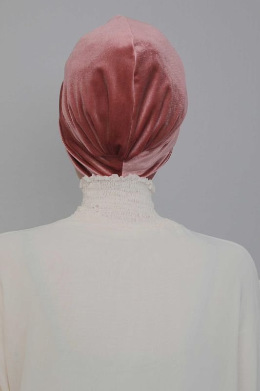 Maharaja Velvet Bonnet, B-4K Dusty Rose - 4