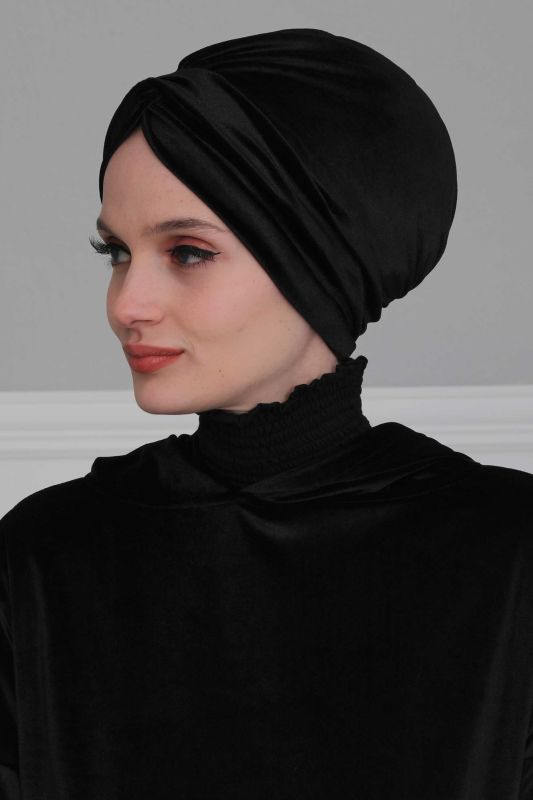 Maharaja Velvet Bonnet,B-4K Black - 3