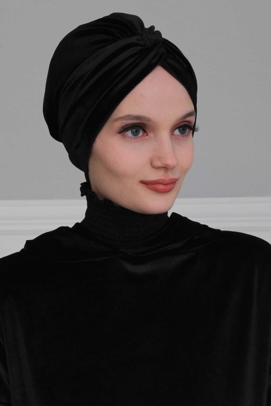 Maharaja Velvet Bonnet,B-4K Black - 4