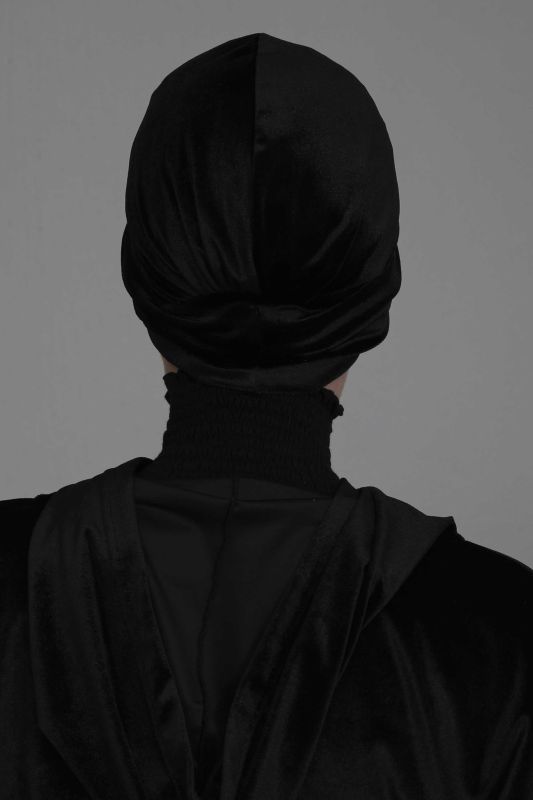 Maharaja Velvet Bonnet,B-4K Black - 5