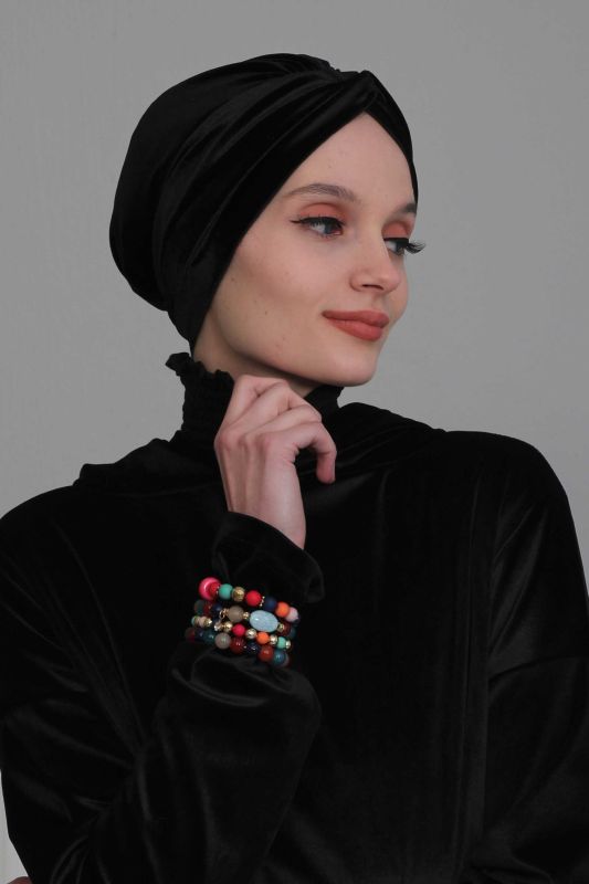Maharaja Velvet Bonnet,B-4K Black - 7