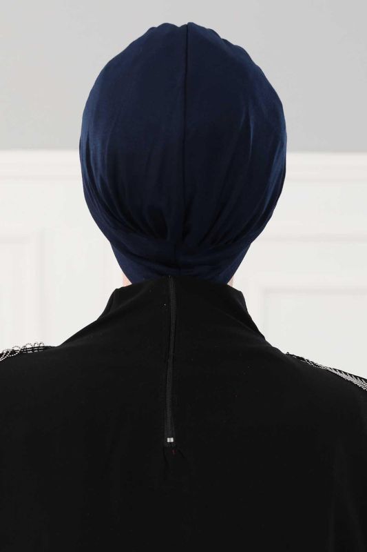 Maharaja Combed Cotton Bonnet, B-4 Navy Blue - 6