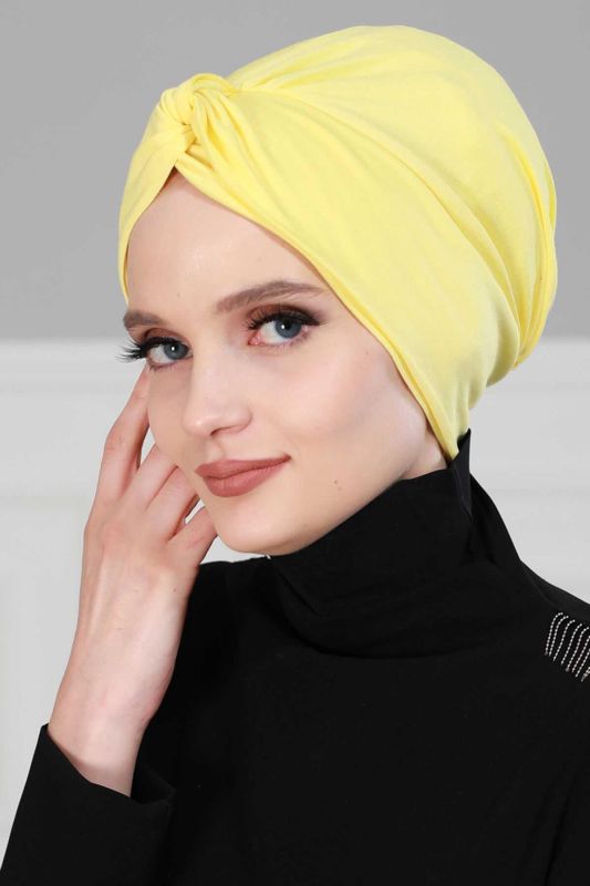 Maharaja Combed Cotton Bonnet,B-4 Yellow - 1