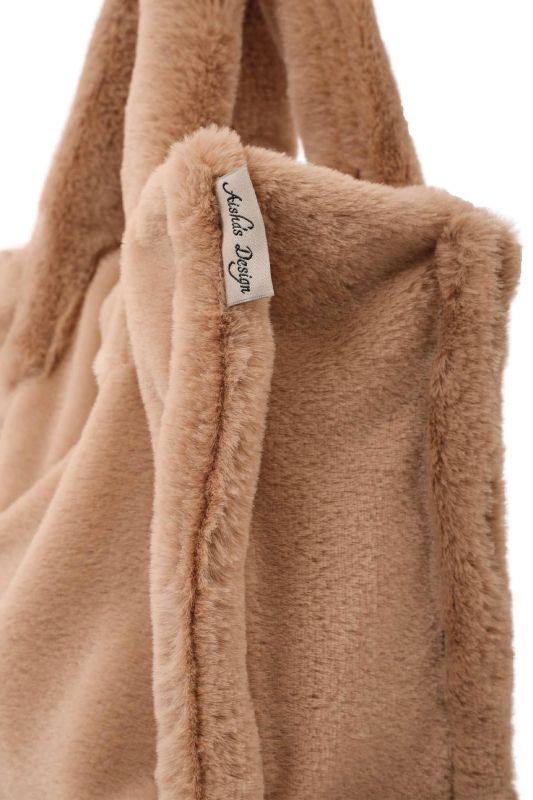 Mini Plush Bag,CE-3 Light Brown - 5