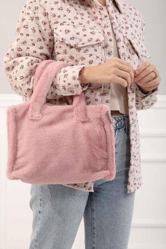 Mini Peluş Çanta,CE-3 Pudra - 2