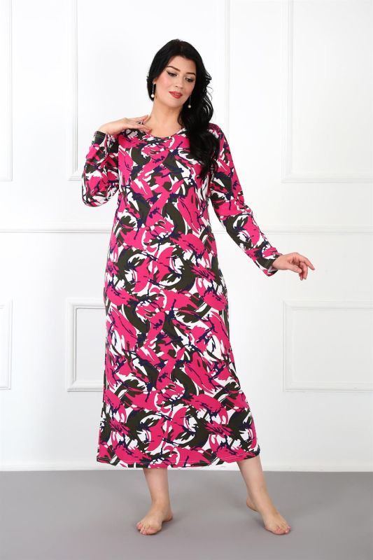 Moda Çizgi Büyük Beden Anne Gecelik 1334 - 1