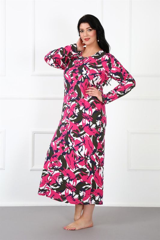 Moda Çizgi Büyük Beden Anne Gecelik 1334 - 2