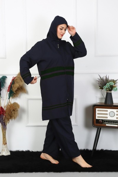 Moda Çizgi - Moda Çizgi Büyük Beden Tesettür Mayo 60-62-64-66 Beden Lacivert 55015