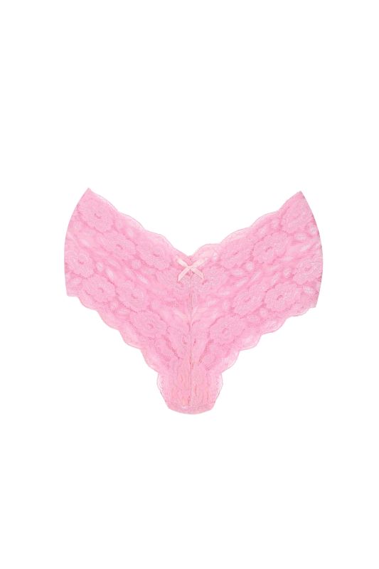 Moda Çizgi Dantelli 3lü Külot Boxer Pembe 40263 - 2