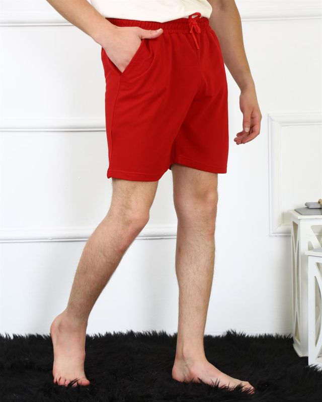 Moda Çizgi Erkek Lakost Bordo Şort 27487 - 3