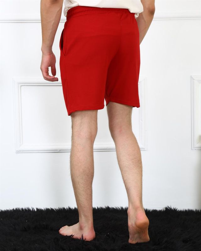 Moda Çizgi Erkek Lakost Bordo Şort 27487 - 5
