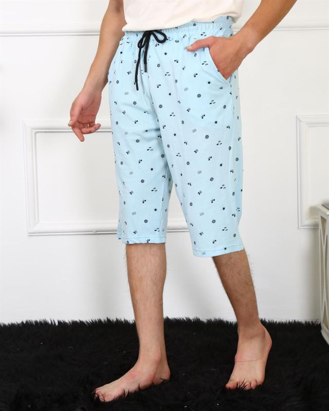 Moda Çizgi Erkek Lakost Buz Mavisi Kapri 27481 - 3