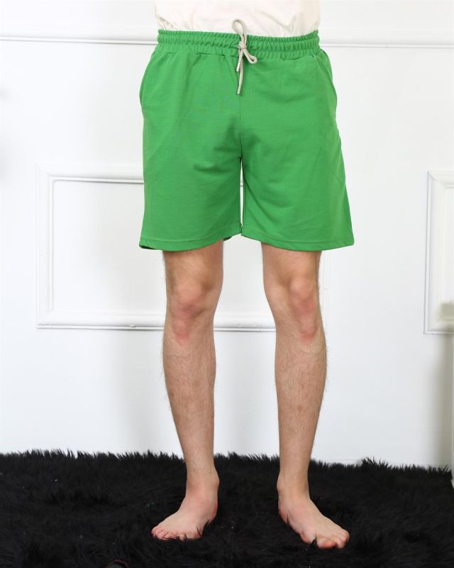 Moda Çizgi Erkek Lakost Fıstık Yeşili Şort 27487 - 3