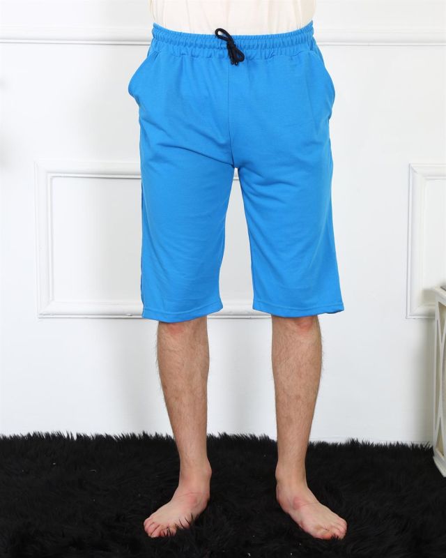 Moda Çizgi Erkek Lakost Saks Kapri 27481 - 2