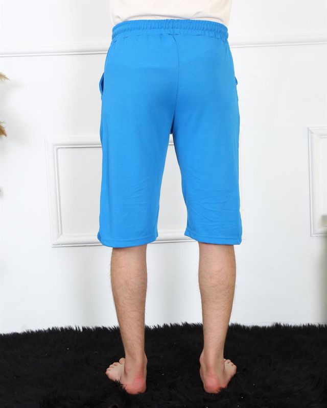 Moda Çizgi Erkek Lakost Saks Kapri 27481 - 3