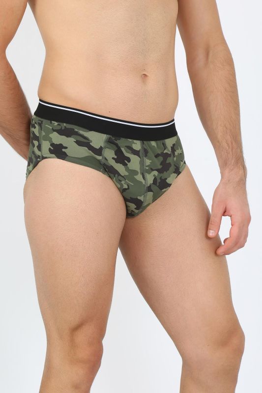 Moda Çizgi Erkek Pamuk 3lü Desenli Likralı Slip 40121 - 2